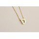 Glorria 925k Sterling Silver 3D Minimalist Letter D Necklace