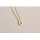 Glorria 925k Sterling Silver 3D Minimalist Letter G Necklace