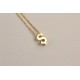 Glorria 925k Sterling Silver 3D Minimalist Letter Ş Necklace