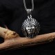 Glorria 925k Sterling Silver Men Native American Necklace