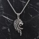 Glorria 925k Sterling Silver Men Lion Necklace