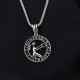 Glorria 925k Sterling Silver Male Virgo Necklace