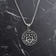 Glorria 925k Sterling Silver Men Gemini Sign Necklace