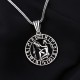 Glorria 925k Sterling Silver Men Aquarius Sign Necklace