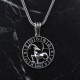 Glorria 925k Sterling Silver Male Capricorn Necklace