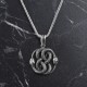 Glorria 925k Sterling Silver Men Snake Necklace