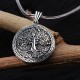 Glorria 925k Sterling Silver Men Tree of Life Necklace