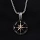 Glorria 925k Sterling Silver Men North Star Necklace