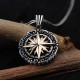 Glorria 925k Sterling Silver Men Pole Star Necklace