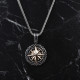 Glorria 925k Sterling Silver Men Pole Star Necklace Glorria 925k Sterling Silver Men Pole Star Necklace