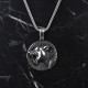Glorria 925k Sterling Silver Men Bear Necklace