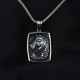 Glorria 925k Sterling Silver Men Horse Necklace