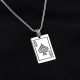 Glorria 925k Sterling Silver Men Ace of Spades Necklace