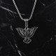 Glorria 925k Sterling Silver Men Eagle Necklace