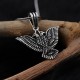 Glorria 925k Sterling Silver Men Eagle Necklace