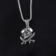 Glorria 925k Sterling Silver Men Pirate Necklace