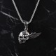 Glorria 925k Sterling Silver Men Skeleton Necklace