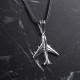 Glorria 925k Sterling Silver Men Airplane Necklace