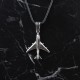 Glorria 925k Sterling Silver Men Airplane Necklace