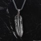 Glorria 925k Sterling Silver Men Leaf Necklace
