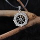 Glorria 925k Sterling Silver Men Helm Necklace