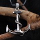 Glorria 925k Sterling Silver Men Ship Anchor Necklace
