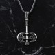 Glorria 925k Sterling Silver Men Double Ax Necklace
