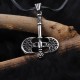 Glorria 925k Sterling Silver Men Double Ax Necklace