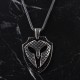 Glorria 925k Sterling Silver Men Helmet Necklace