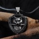 Glorria 925k Sterling Silver Men Wolf Necklace