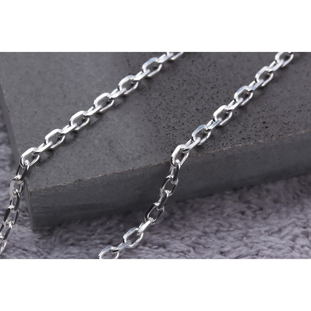 Glorria 925k Sterling Silver 6mm Anchor Chain Necklace