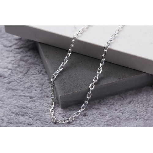 Glorria 925k Sterling Silver 4mm Anchor Chain Necklace Glorria 925k Sterling Silver 4mm Anchor Chain Necklace