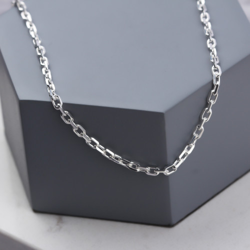 Glorria 925k Sterling Silver 3mm Anchor Chain Necklace Glorria 925k Sterling Silver 3mm Anchor Chain Necklace