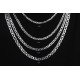 Glorria 925k Sterling Silver 7mm Mariner Chain Necklace