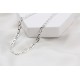 Glorria 925k Sterling Silver 5mm Mariner Chain Necklace