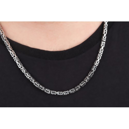 Glorria 925k Sterling Silver 5mm King Chain Necklace Glorria 925k Sterling Silver 5mm King Chain Necklace