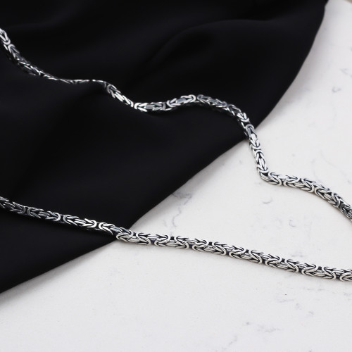 Glorria 925k Sterling Silver 4mm King Chain Necklace Glorria 925k Sterling Silver 4mm King Chain Necklace