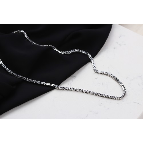 Glorria 925k Sterling Silver 4mm King Chain Necklace Glorria 925k Sterling Silver 4mm King Chain Necklace