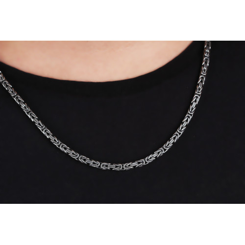 Glorria 925k Sterling Silver 4mm King Chain Necklace Glorria 925k Sterling Silver 4mm King Chain Necklace