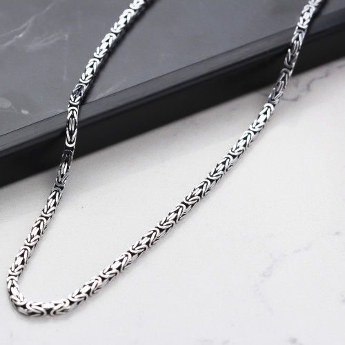 Glorria 925k Sterling Silver 3mm King Chain Necklace Glorria 925k Sterling Silver 3mm King Chain Necklace