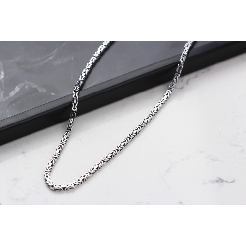 Glorria 925k Sterling Silver 3mm King Chain Necklace Glorria 925k Sterling Silver 3mm King Chain Necklace
