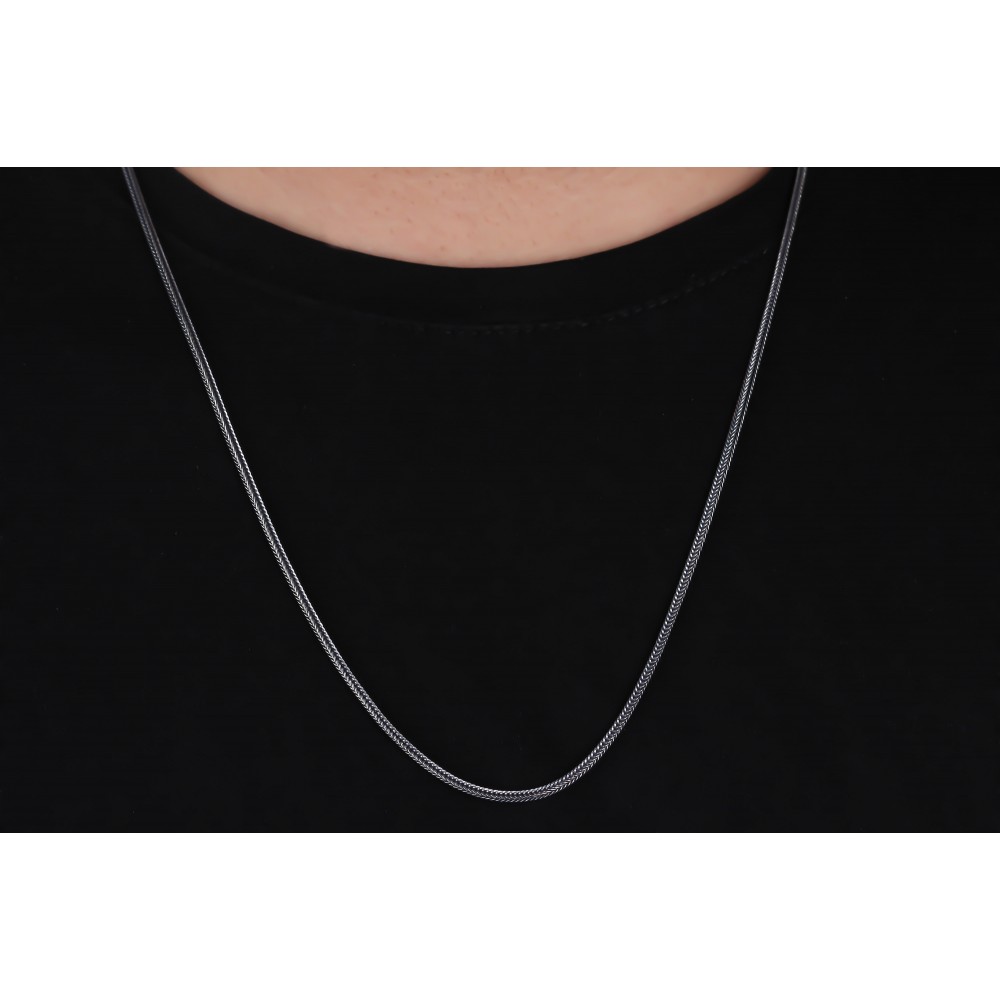 Glorria 925k Sterling Silver 2mm Foxtail Chain Necklace