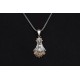 Glorria 925k Sterling Silver Gourmet Chain Virgin Mary Necklace