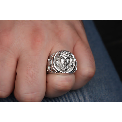 Glorria 925k Sterling Silver Jesus Christ Ring Glorria 925k Sterling Silver Jesus Christ Ring