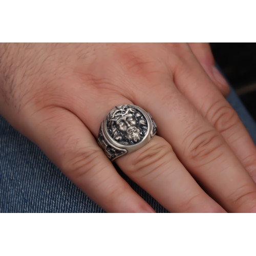 Glorria 925k Sterling Silver Jesus Christ Ring Glorria 925k Sterling Silver Jesus Christ Ring
