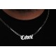 Glorria 925k Sterling Silver Men Personalized Gothic Name Gourmet Chain Sterling Silver Necklace