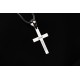 Glorria 925k Sterling Silver Men Personalized Name Cross Sterling Silver Necklace