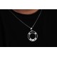 Glorria 925k Sterling Silver Men Personalized Roman Numeral Circle Silver Necklace
