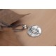 Glorria 925k Sterling Silver Men Compass Silver Necklace