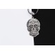 Glorria 925k Sterling Silver Men Skull Design Silver Necklace